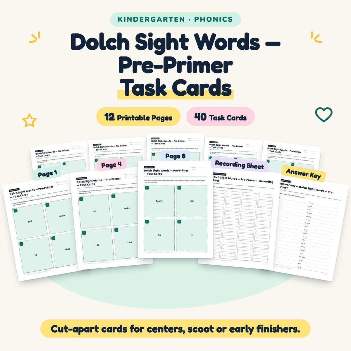 40 Dolch Sight Words — cover