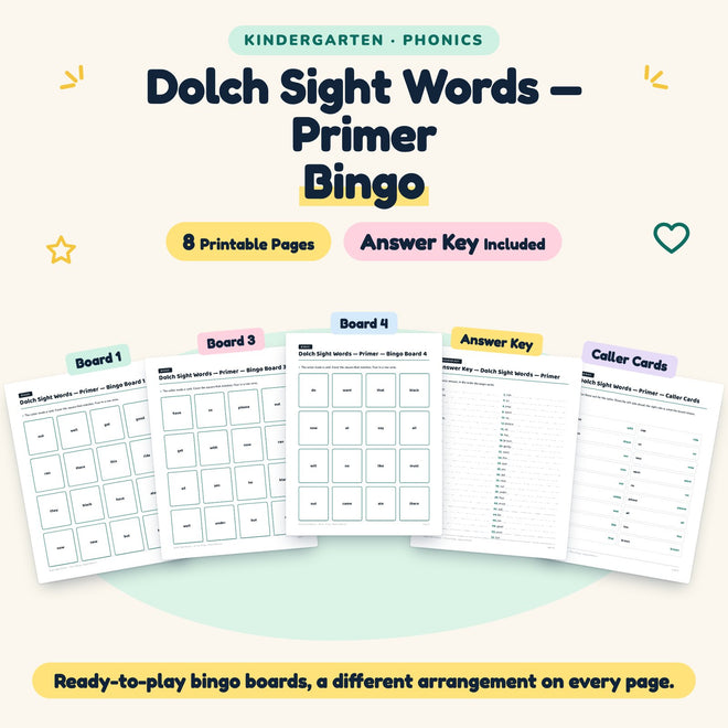 8 Dolch Sight Words — cover