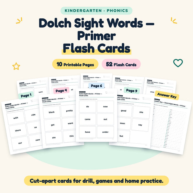 52 Dolch Sight Words — cover