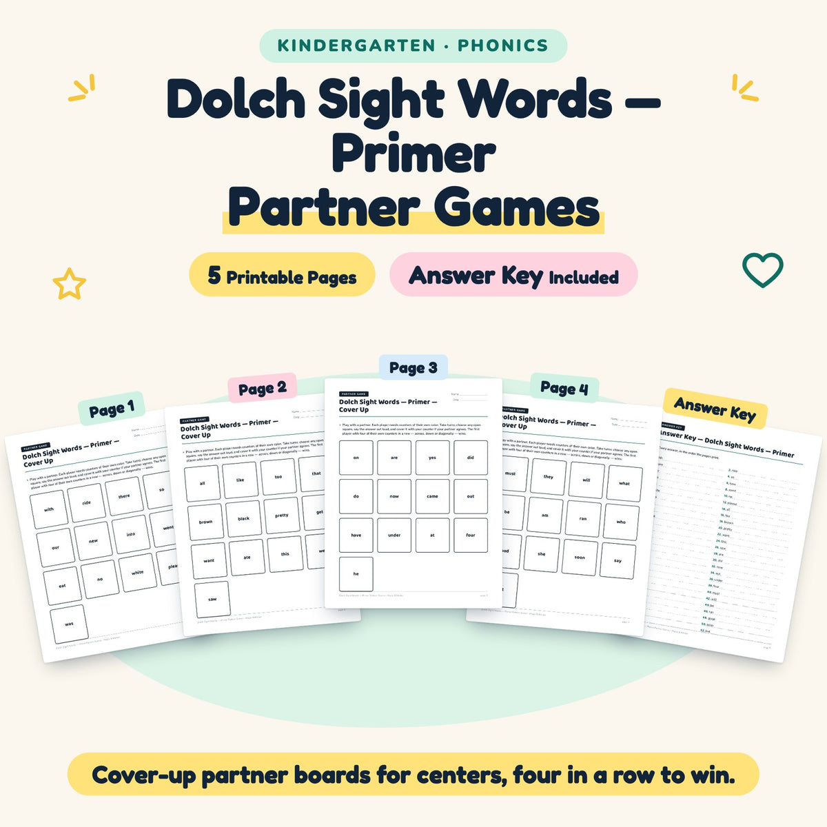 5 Dolch Sight Words — cover