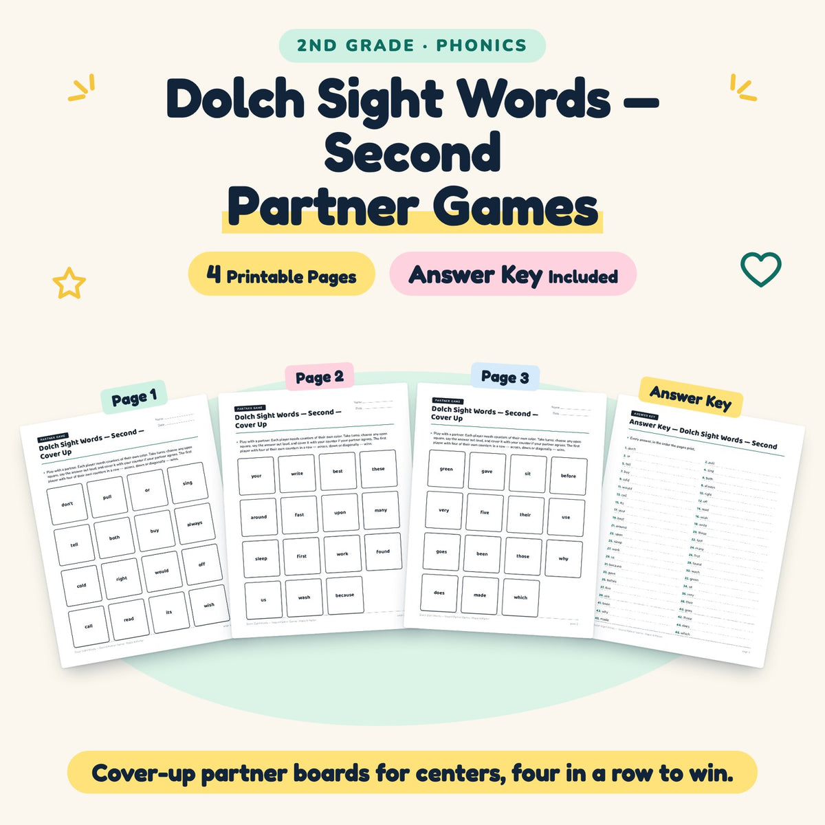 4 Dolch Sight Words — cover