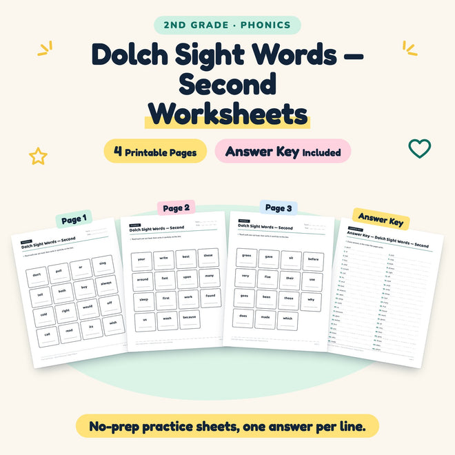 4 Dolch Sight Words — cover