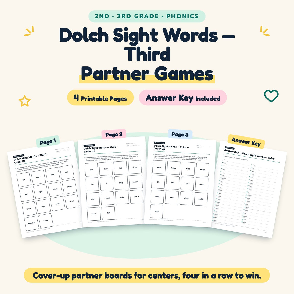 4 Dolch Sight Words — cover