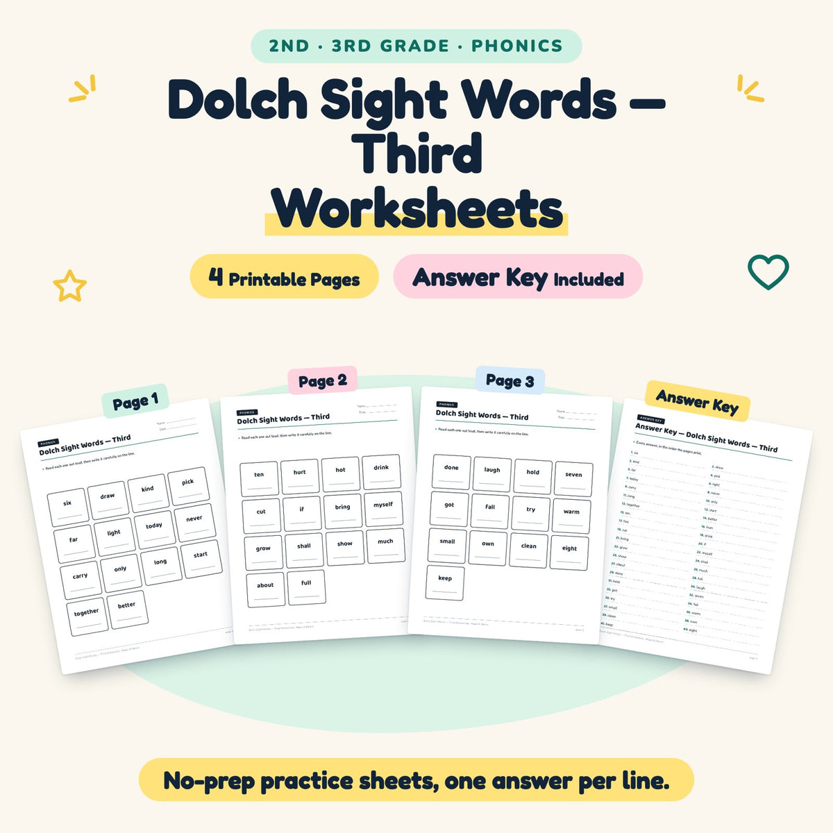 4 Dolch Sight Words — cover
