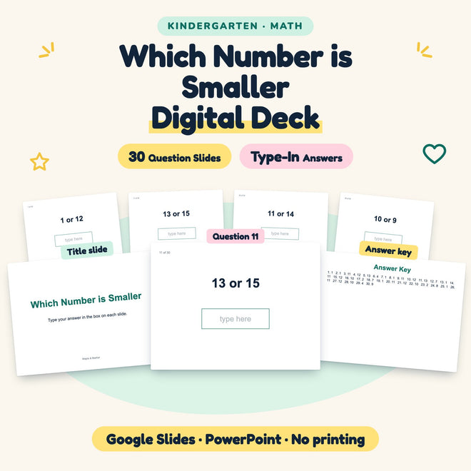 30 Question Which Number is Smaller Digital Deck — cover