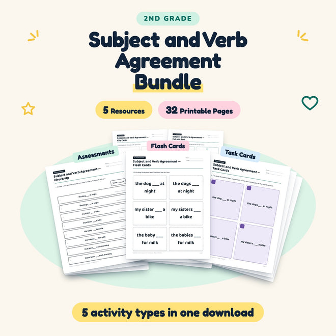 32 Page Subject and Verb Agreement Bundle — cover