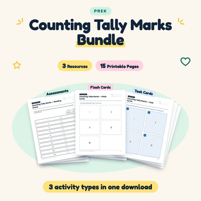 15 Page Counting Tally Marks Bundle — cover