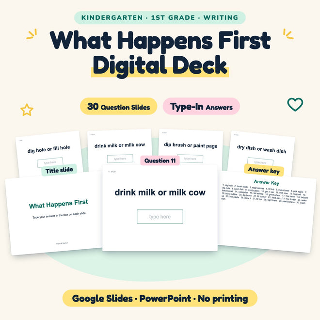 What Happens First Digital Activity | K–1st Grade — cover