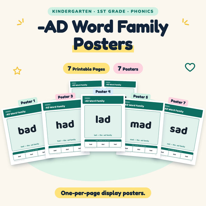 7 -AD Word Family Posters — cover
