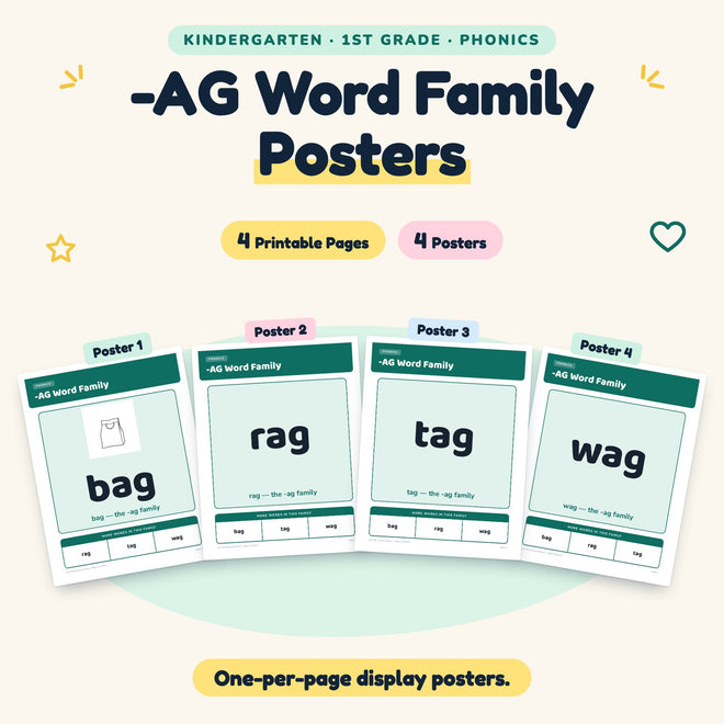 4 -AG Word Family Posters — cover