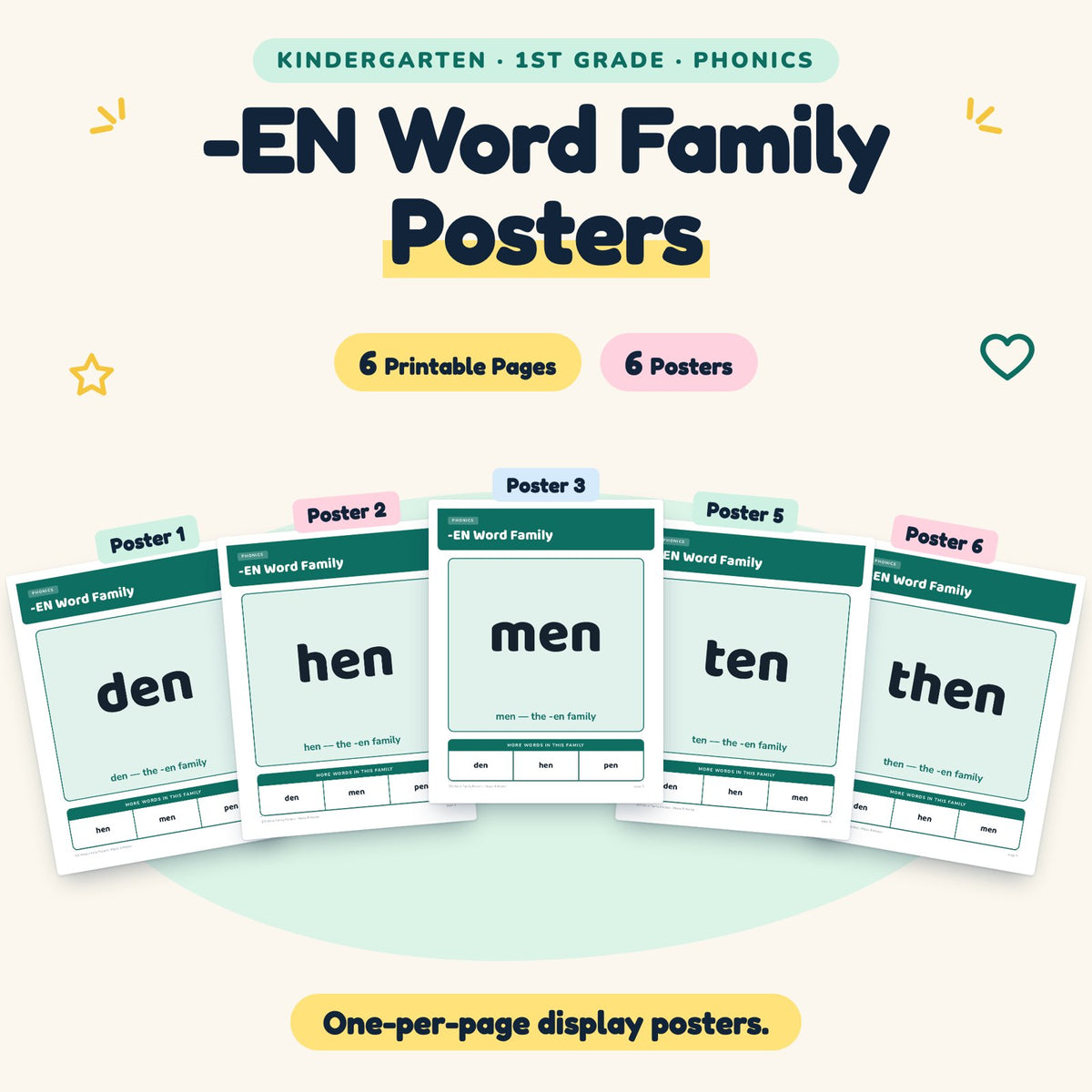 6 -EN Word Family Posters — cover