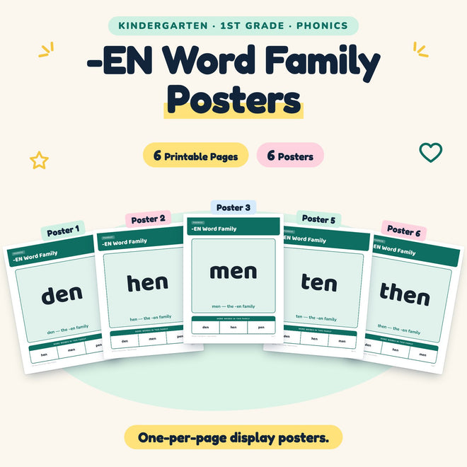 6 -EN Word Family Posters — cover