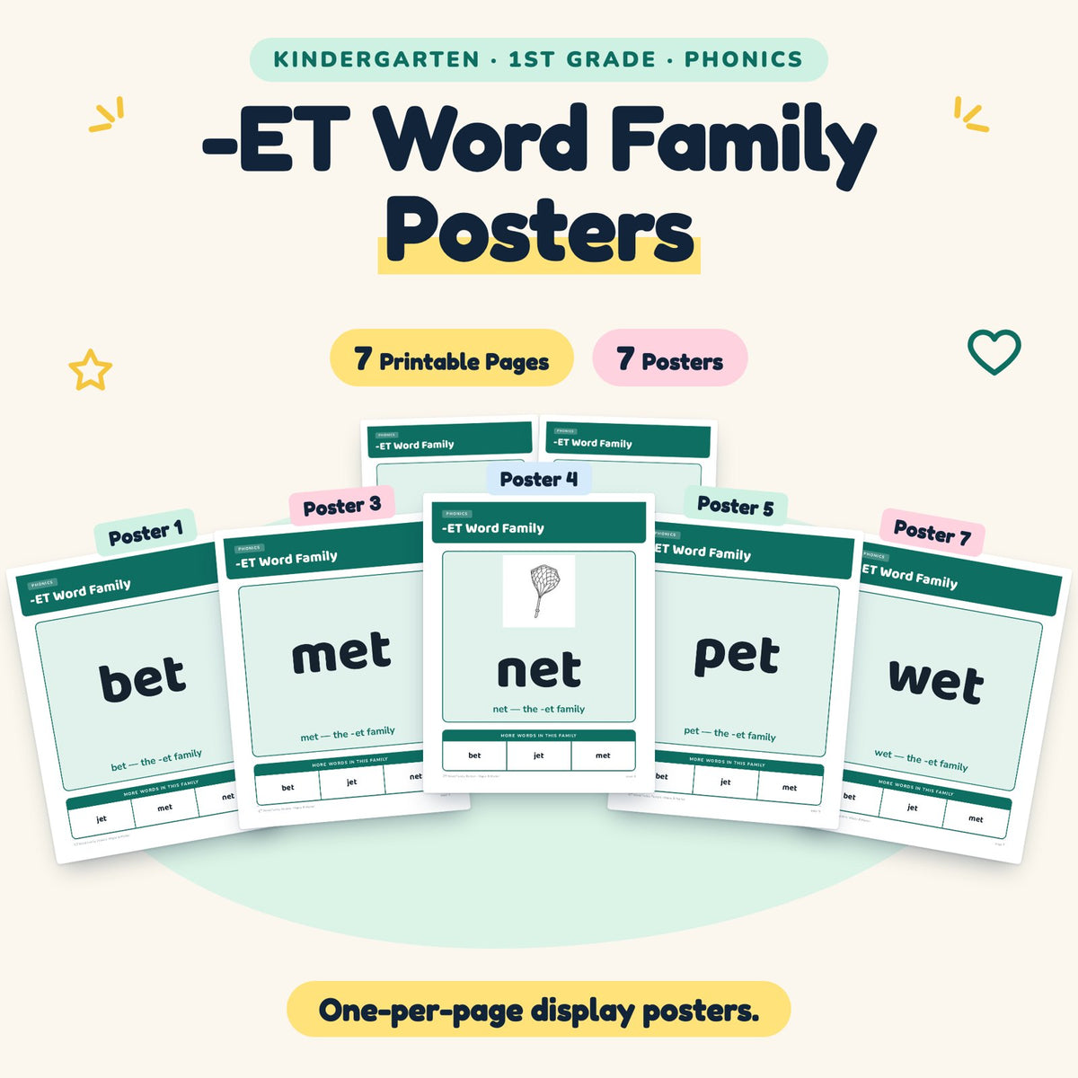 7 -ET Word Family Posters — cover
