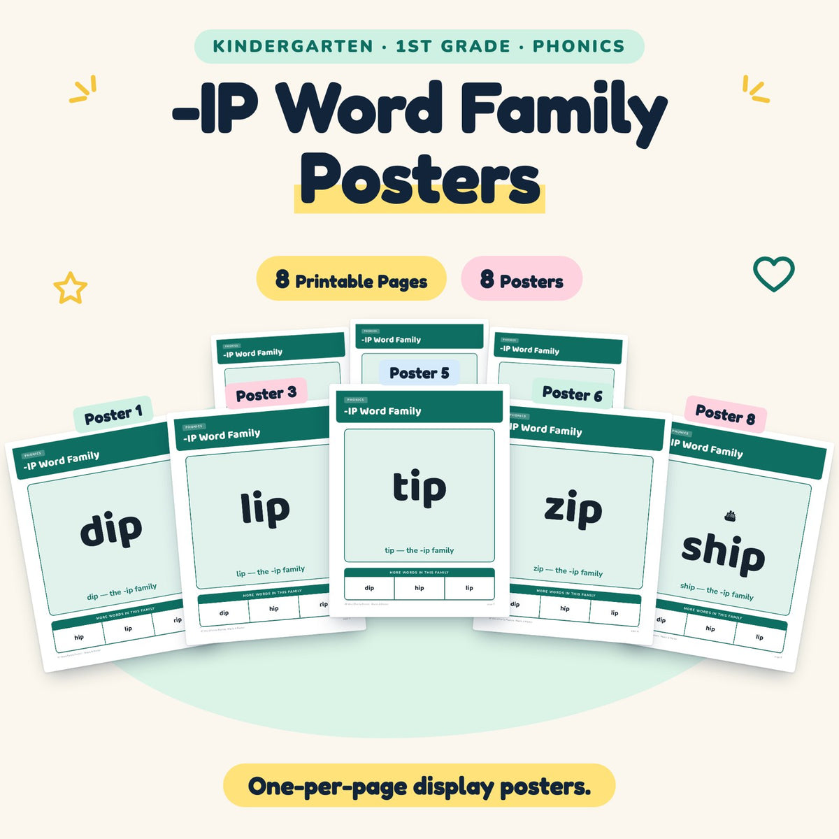8 -IP Word Family Posters — cover