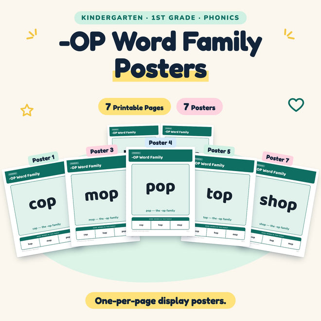 7 -OP Word Family Posters — cover