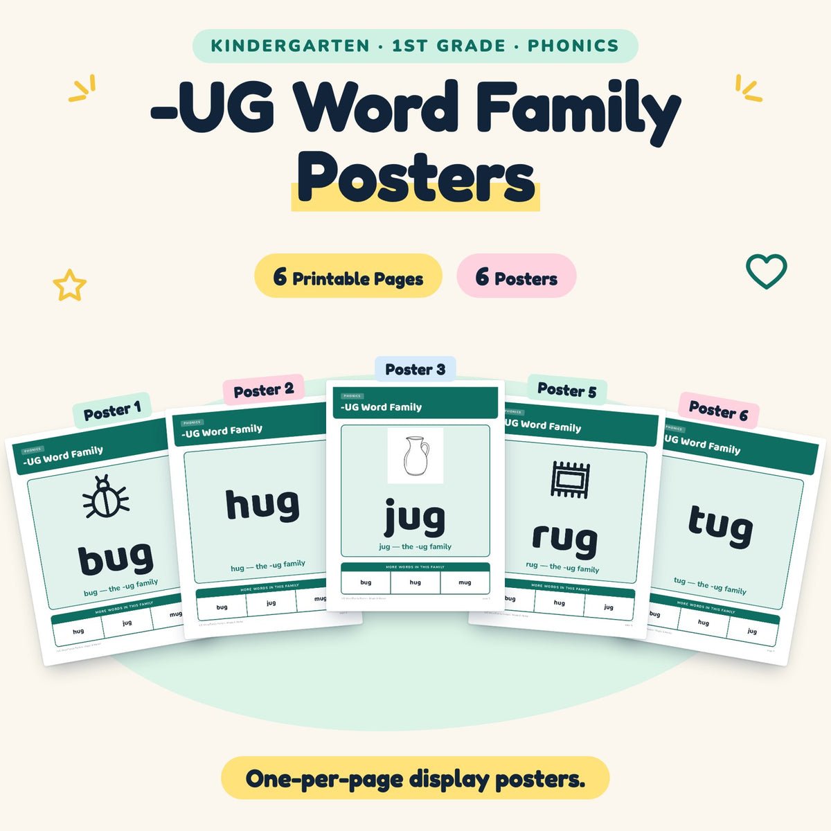 6 -UG Word Family Posters — cover