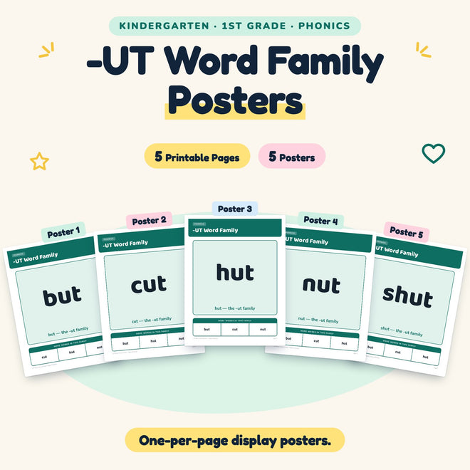 5 -UT Word Family Posters — cover