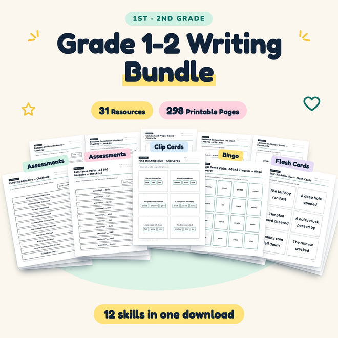 1st–2nd Grade Writing Worksheets MEGA BUNDLE (53 Resources) — cover