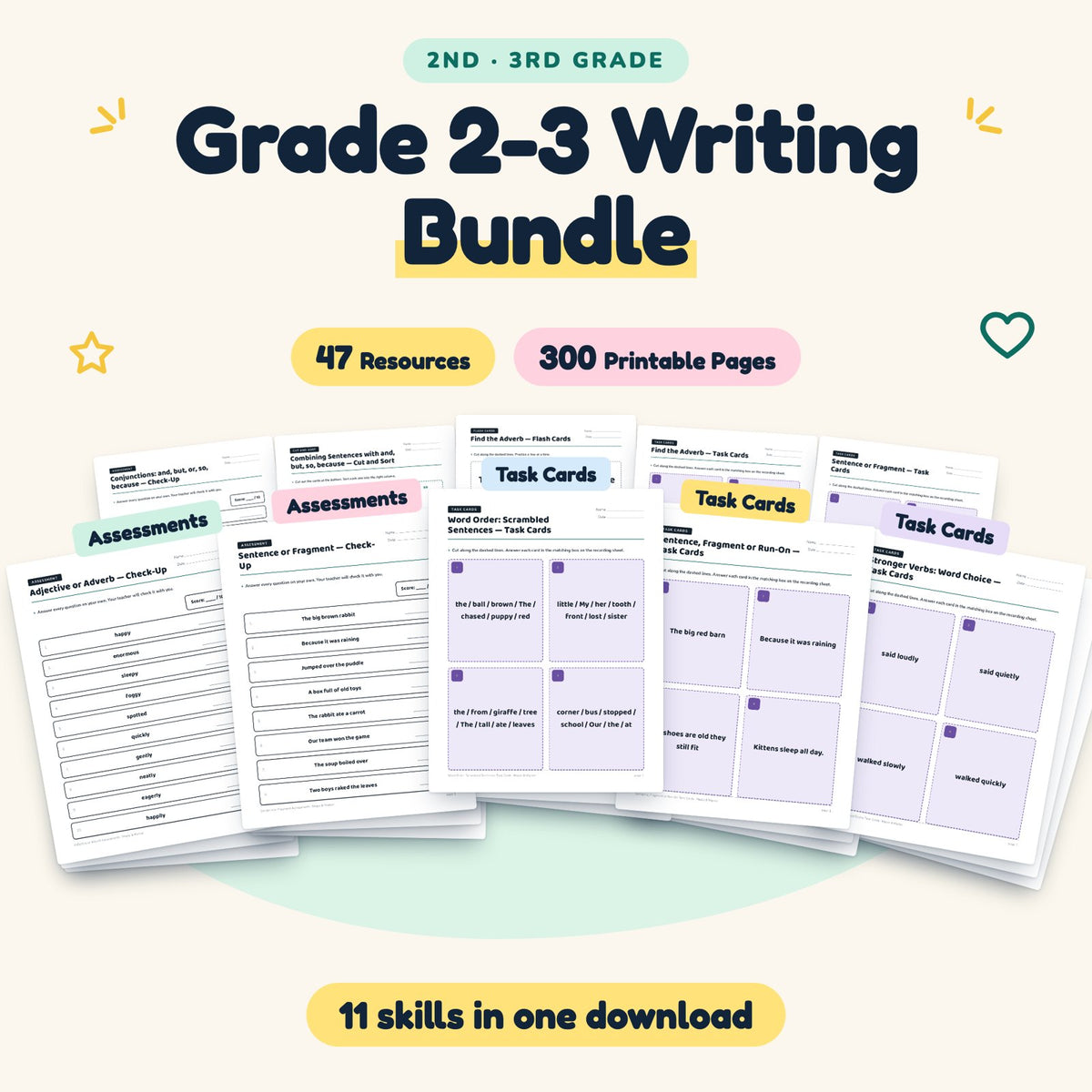 300 Page Grade 2-3 Writing Bundle — cover