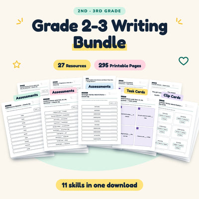 2nd–3rd Grade Writing Worksheets MEGA BUNDLE (47 Resources)