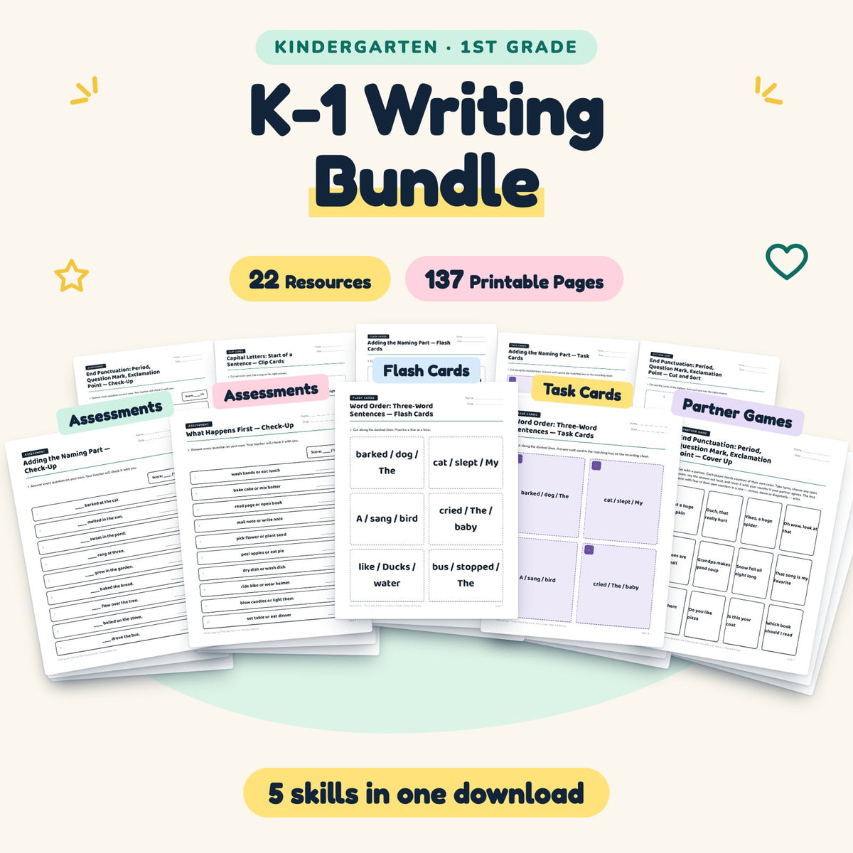 137 Page K-1 Writing Bundle — cover